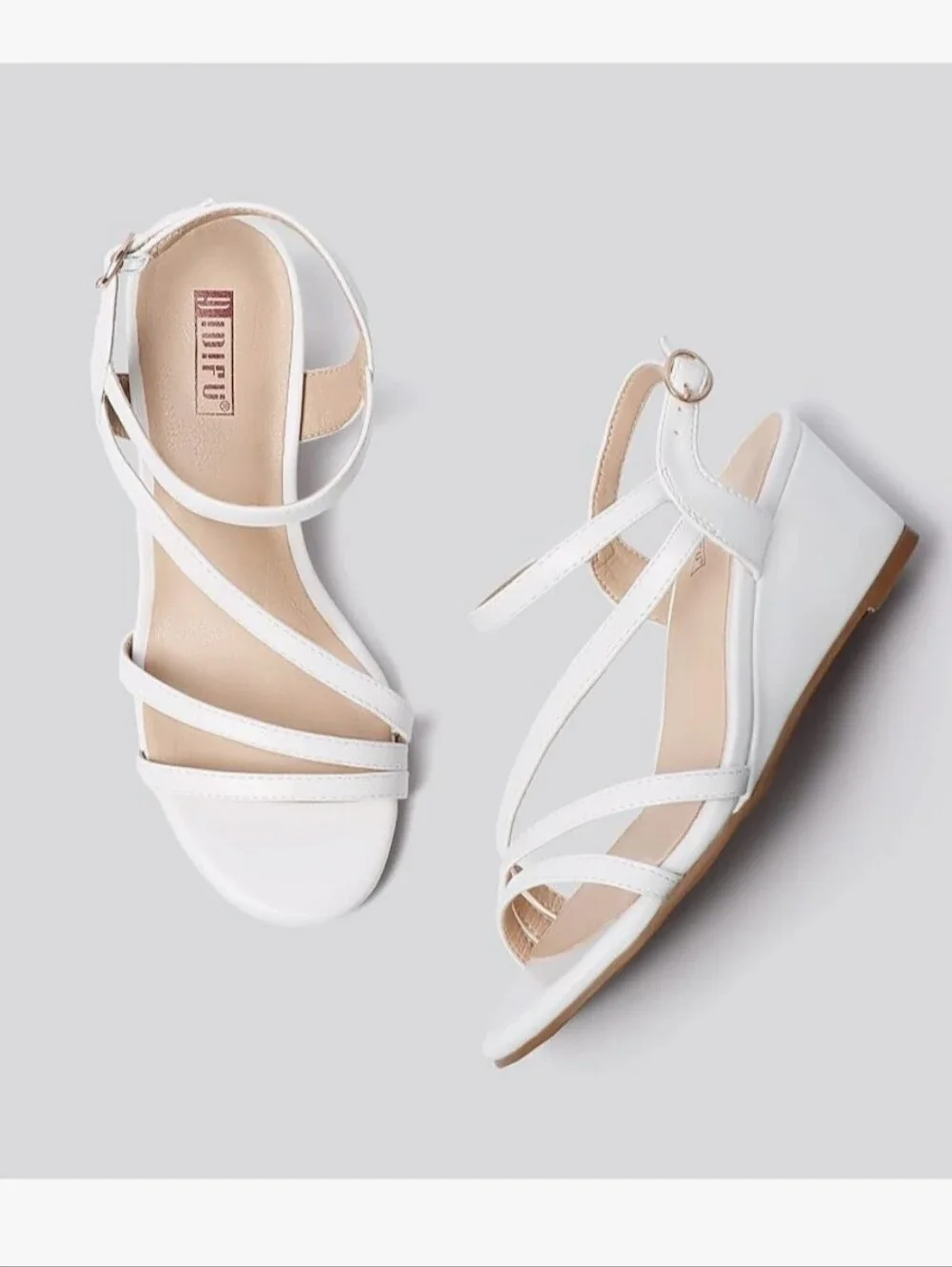Wedge Strappy Sandals In Box